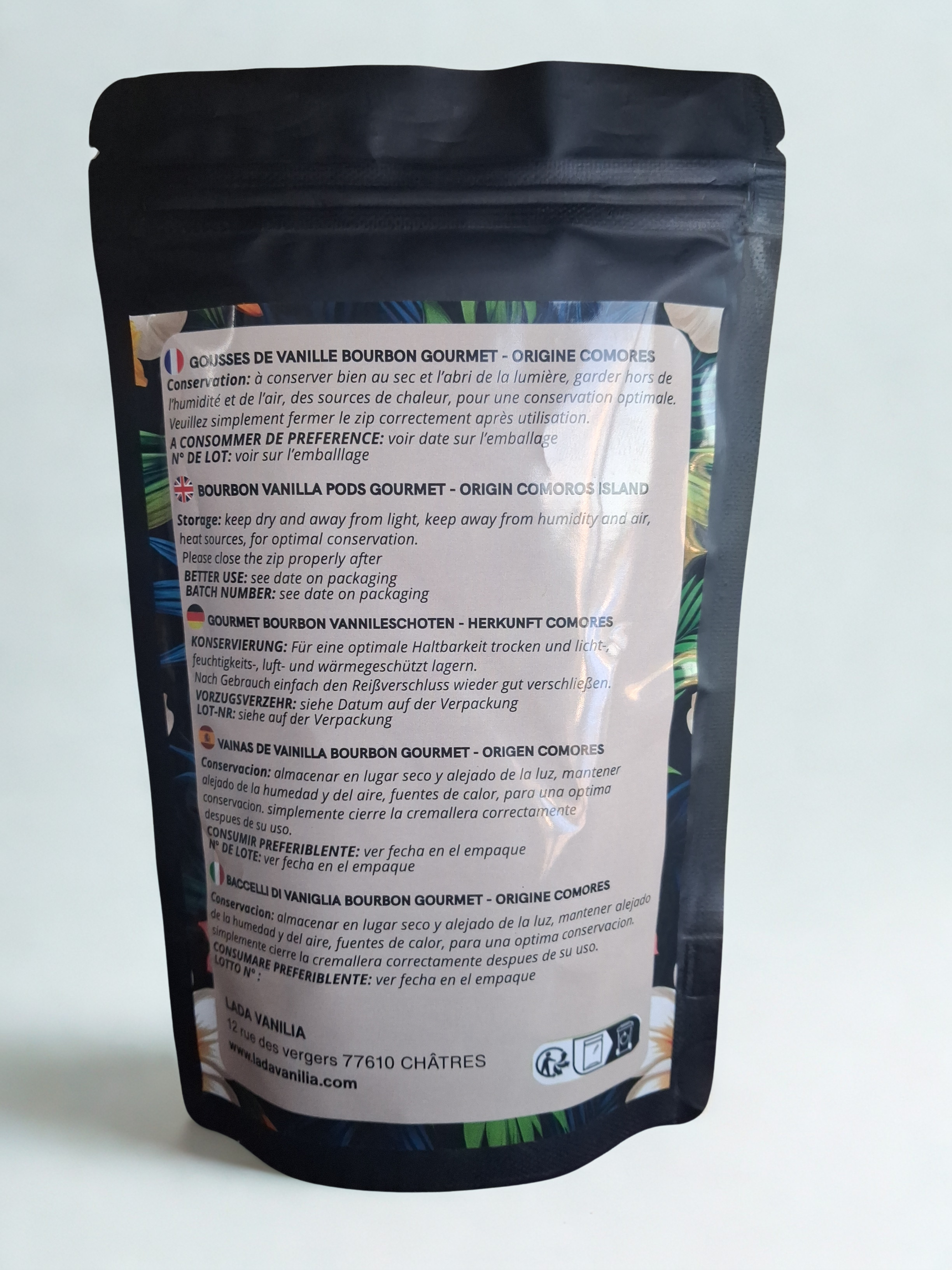 Lot de 20 Gousses de Vanille Bourbon de Comores Sachet hermétique - 18/20 cm